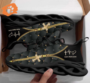 Jesus Faith Hope Love Yezy Running Sneakers Gift for Men Women