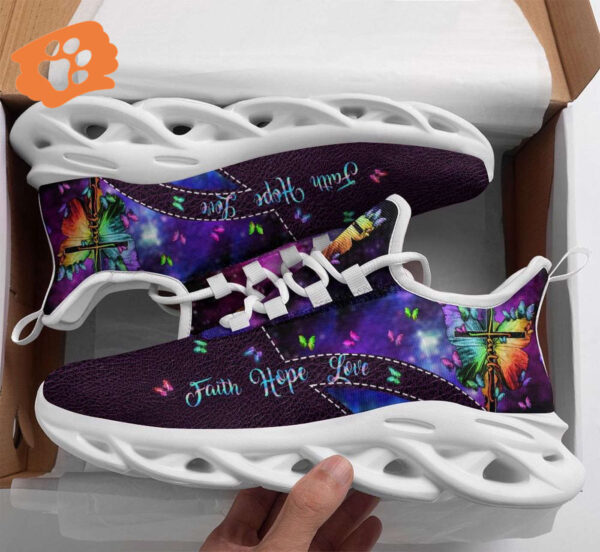 Jesus Faith Hope Love Yezy Running Sneakers Gift for Men Women