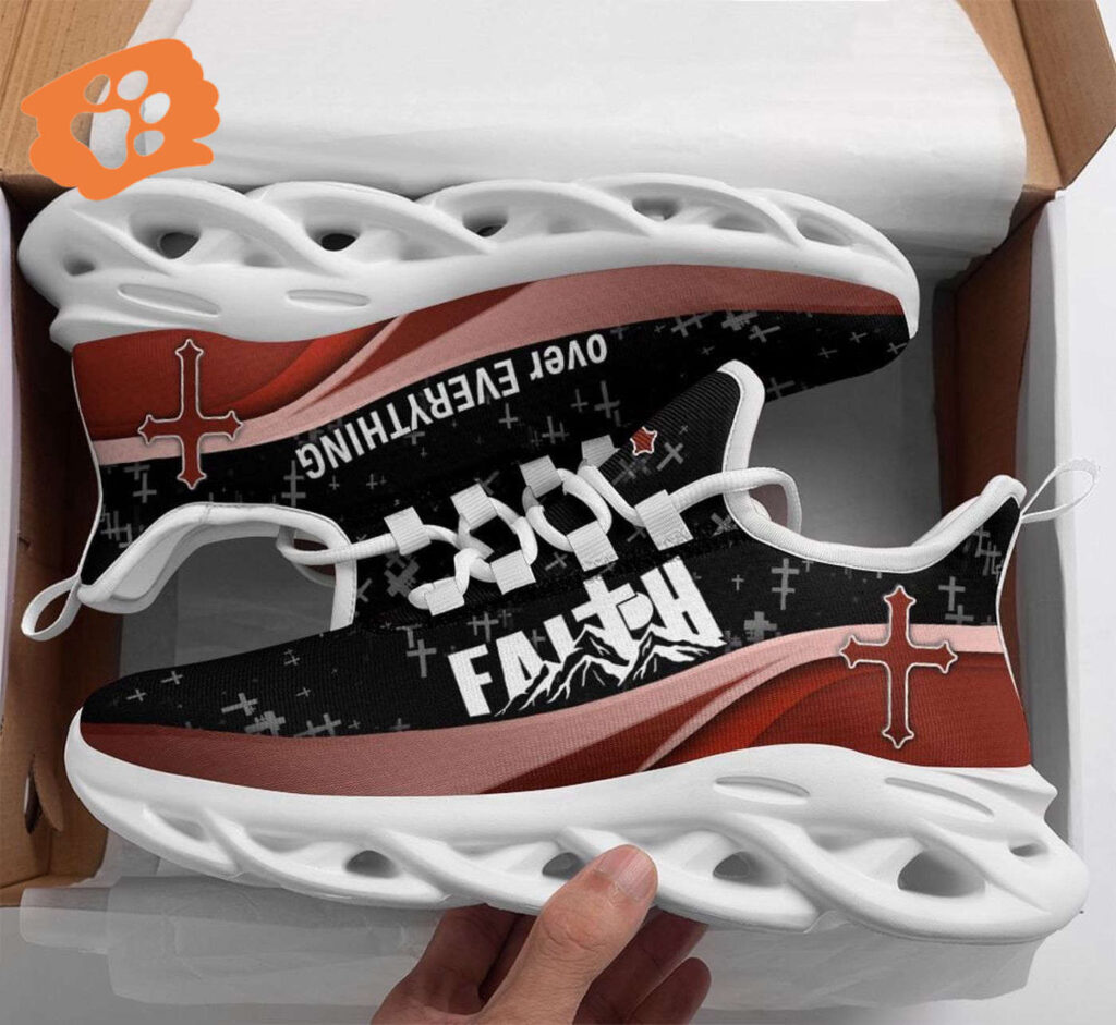 Jesus Faith Over Everything Yezy Running Sneakers Gift for Men Women Jesus Faith Over Everything Yezy Running Sneakers Gift for Men Women