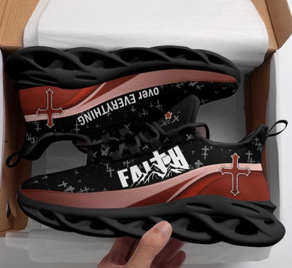 Jesus Faith Over Everything Yezy Running Sneakers Gift for Men Women