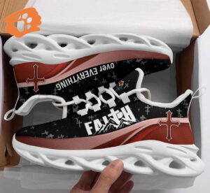 Jesus Faith Over Everything Yezy Running Sneakers Gift for Men Women