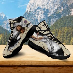 Jesus Faith Over Fear Basketball Shoes, Jesus Is My Savior Running Sneaker For Men And Women, Religious Gift 1