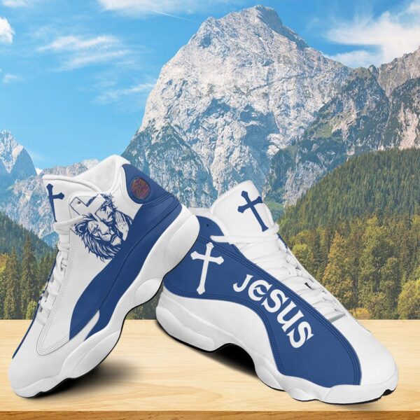 Jesus Faith Over Fear Basketball Shoes, Light Blue Christian Cross Running Shoes, Jesus Footwear Unisex Shoes