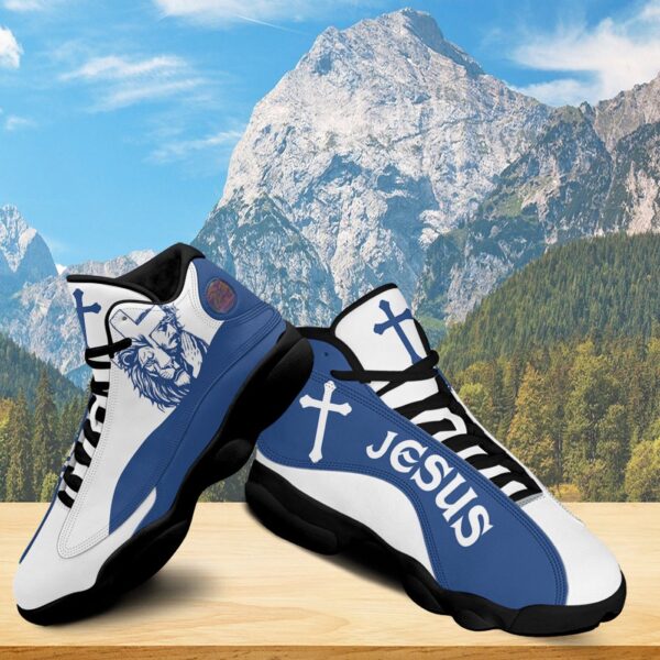 Jesus Faith Over Fear Basketball Shoes, Light Blue Christian Cross Running Shoes, Jesus Footwear Unisex Shoes