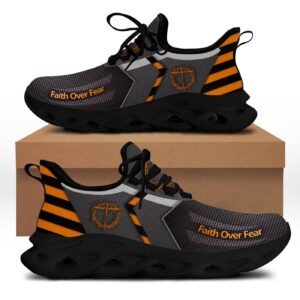 Jesus Faith Over Fear Yezy Running Sneakers Gift for Men Women 1