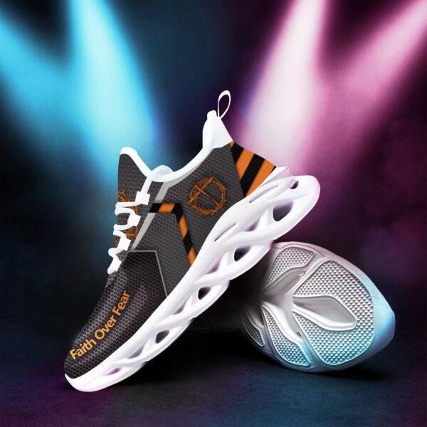 Jesus Faith Over Fear Yezy Running Sneakers Gift for Men Women