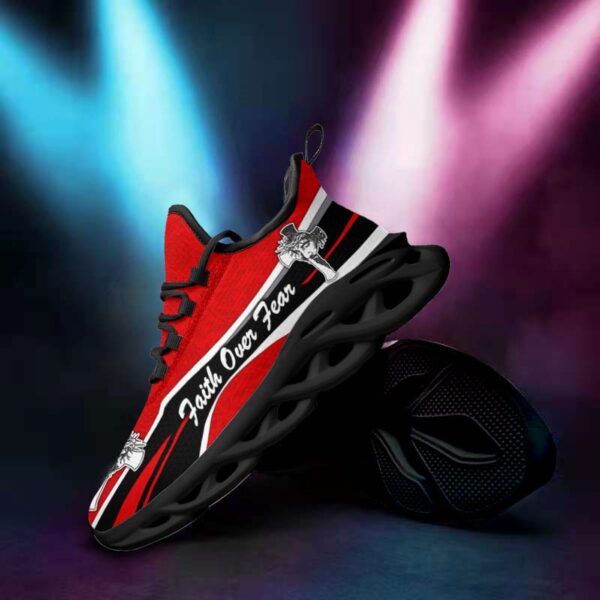Jesus Faith Over Fear Yezy Running Sneakers Gift for Men Women