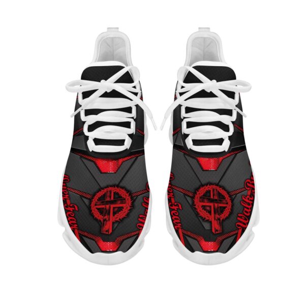 Jesus Faith Over Fear Yezy Running Sneakers Gift for Men Women