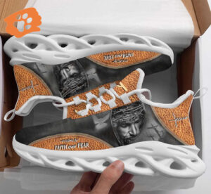Jesus Faith Over Fear Yezy Running Sneakers Gift for Men Women