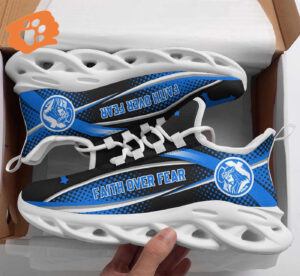 Jesus Faith Over Fear Yezy Running Sneakers Gift for Men Women