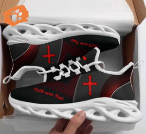 Jesus Faith Over Fear Yezy Running Sneakers Gift for Men Women