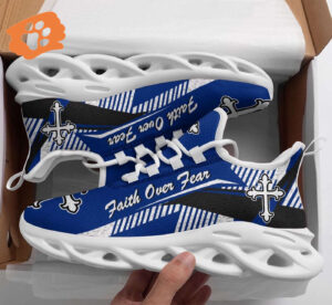 Jesus Faith Over Fear Yezy Running Sneakers Gift for Men Women