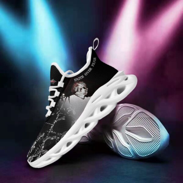 Jesus Faith Over Fear Yezy Running Sneakers Gift for Men Women