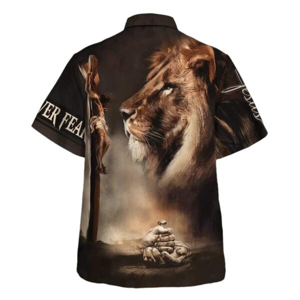 Men s Jesus Faith Over Lion Christian Hawaiian Shirt – Perfect Gift for Christian