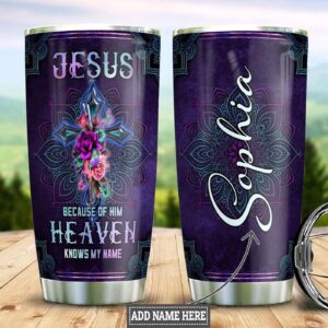 Jesus Faith Personalized Stainless Steel Tumbler - Jesus Lover Men Women