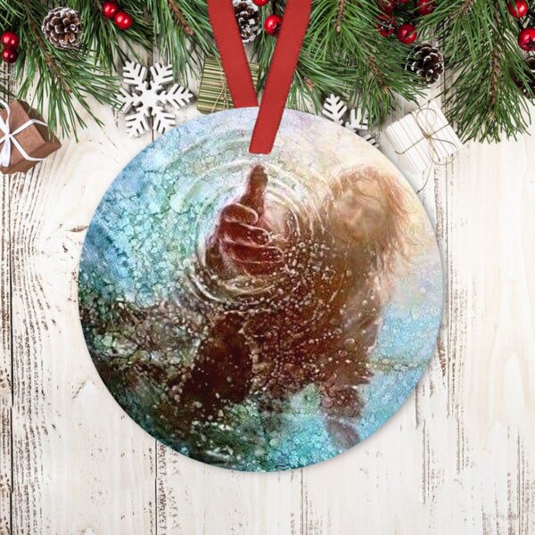 Jesus Faith Ceramic Ornament – Warmth & Lovely Circle Decor for Christmas