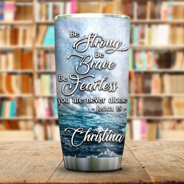 Jesus Faith Waves Personalized Stainless Steel Tumbler – Jesus Lover Men Women