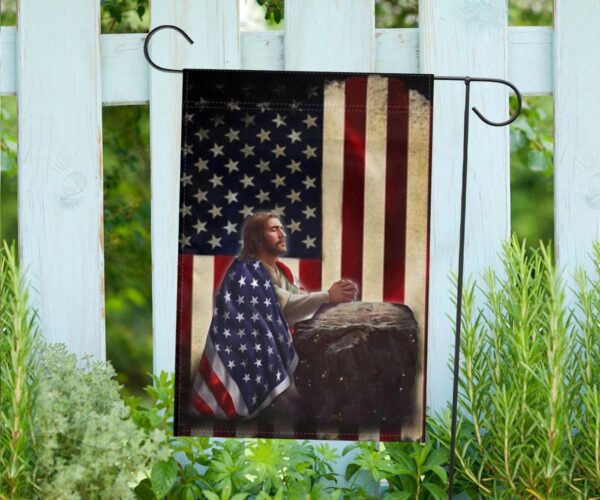Jesus Flag American Flag Patriotic Christian Home Decor Indoor Outdoor Hanging