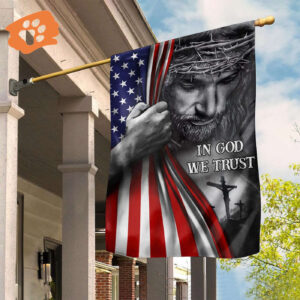 Jesus Flag In God We Trust Flag Christian Home Decor