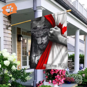 Jesus Flag Jesus Faith Over Fear Canadian Flag Religious Home Decor