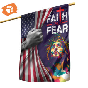Jesus Flags: Colorful American Flag 2025 for House & Garden - Faith Over Fear