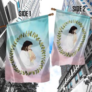 Jesus Flags Baby Child House Flag Blue Pink Christian Decor