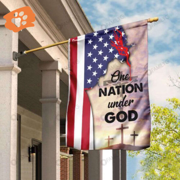 2025 Jesus House Flags: American Flag One Nation Under God