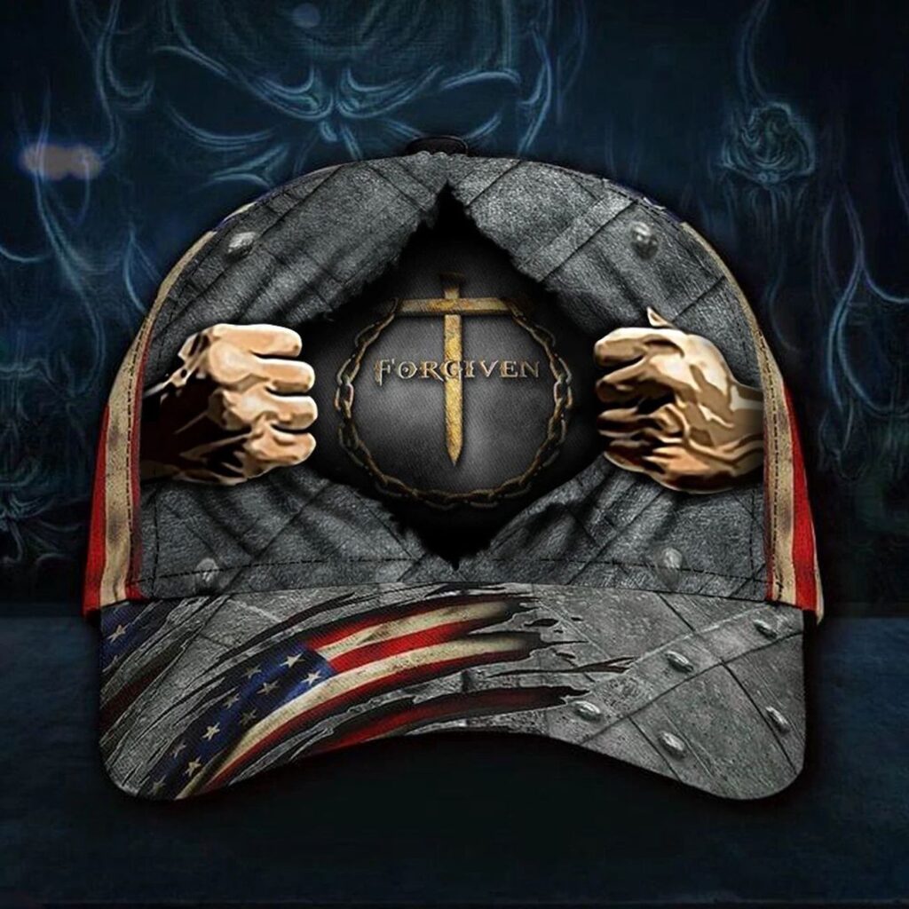 Jesus Forgiven 3D Hat Print USA Flag Cap Christian Cross Hat Father’s Day Gift Ideas Jesus Forgiven 3D Hat Print USA Flag Cap Christian Cross Hat Father’s Day Gift Ideas