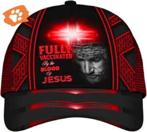 Jesus Fully Vaccinated By The Blood Of Jesus Baseball Cap Hat  Trucker Classic Hats Gift