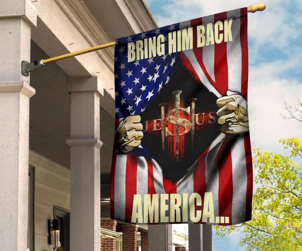 Jesus Three Nail Garden Flag – Bring Him Back to America Christian House Flags Jesus Three Nail Garden Flag – Bring Him Back to America Christian House Flags