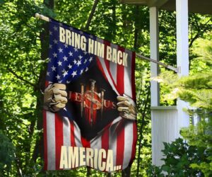 Jesus Three Nail Garden Flag - Bring Him Back to America Christian House Flags 5