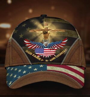 Jesus, God, Family And Country Classic Cap All Over Print