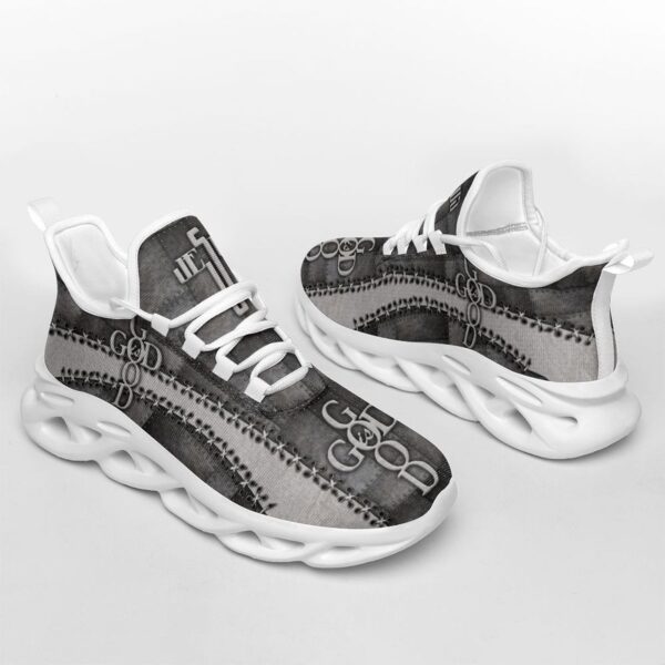 Jesus God is Good Yezy Running Sneakers Gift for Men Women