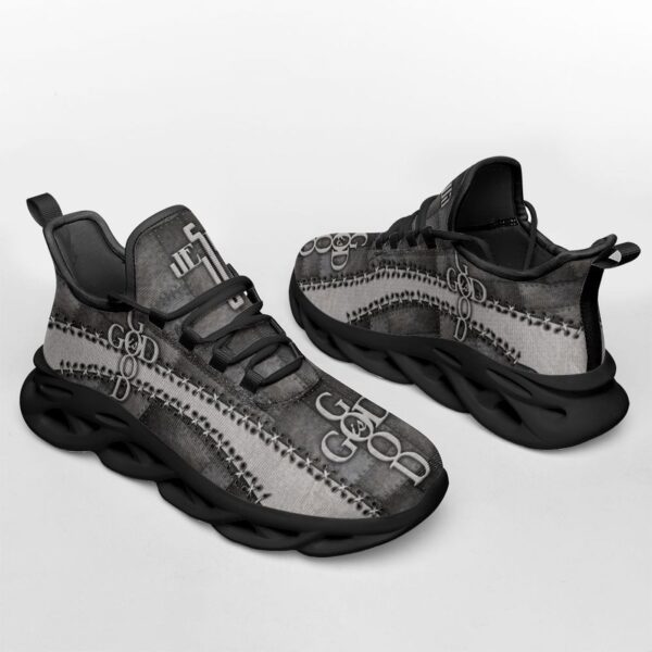 Jesus God is Good Yezy Running Sneakers Gift for Men Women