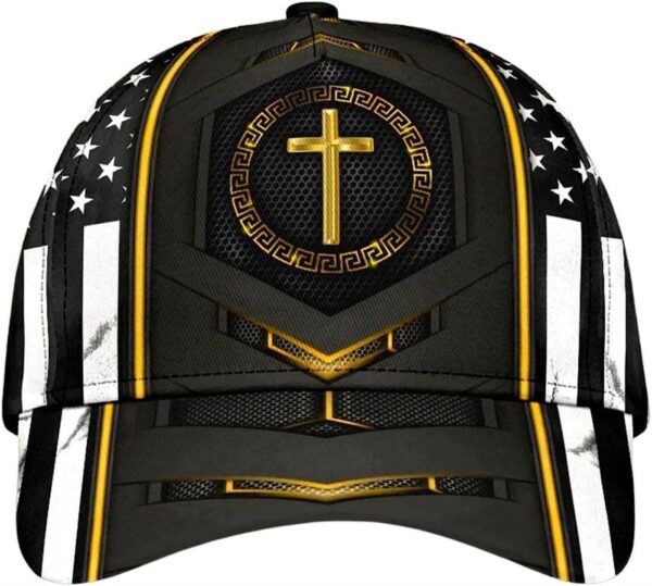 Jesus Gold Flag Cross Baseball Cap Hat  Trucker Classic Hats Gift