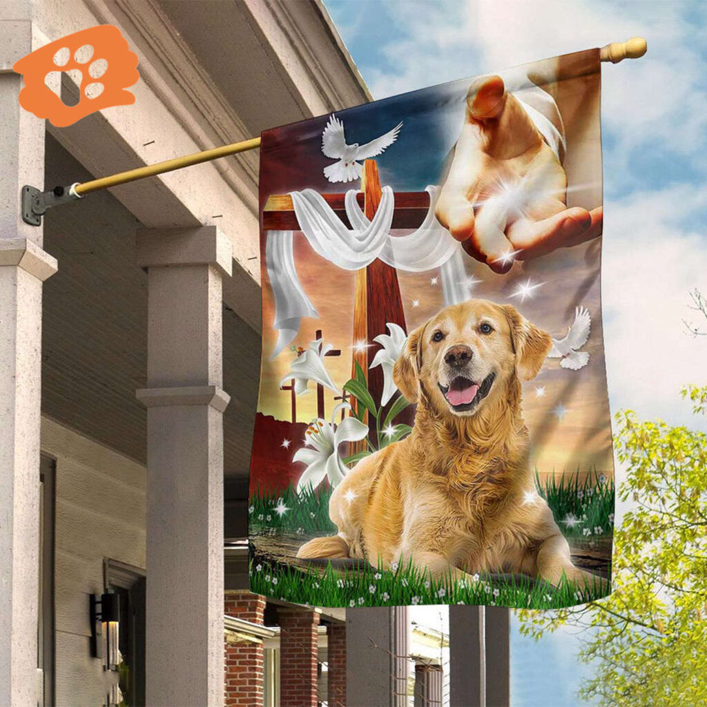 Jesus Golden Retriever Flag Jesus Is My Savior Flag Dog Lovers Gift Jesus Golden Retriever Flag Jesus Is My Savior Flag Dog Lovers Gift