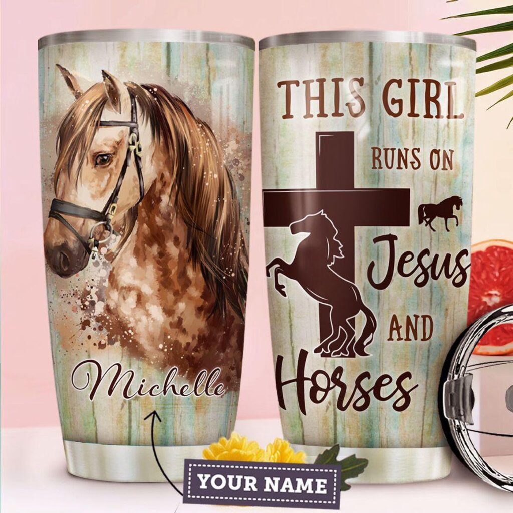 Jesus Horse Personalized Stainless Steel Tumbler – Jesus Lover Men Women Jesus Horse Personalized Stainless Steel Tumbler – Jesus Lover Men Women