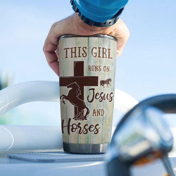 Jesus Horse Personalized Stainless Steel Tumbler – Jesus Lover Men Women