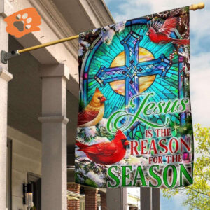 Jesus Is The Reason For The Season Stained Glass Garden Flag - 2025