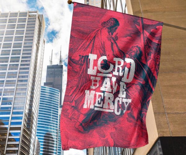 Lord Have Mercy: Jesus Garden Flag – Christian Flags for 2025