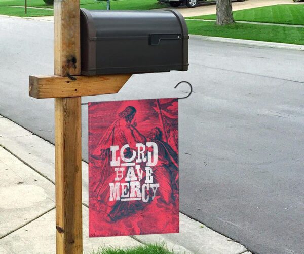 Lord Have Mercy: Jesus Garden Flag – Christian Flags for 2025
