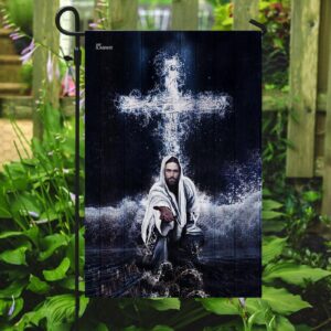 Jesus Saves Us Garden Flag Christian Black White House Flag