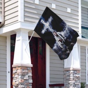 Jesus Saves Us Garden Flag Christian Black White House Flag 5
