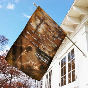 Jesus House Garden Flag - Surrounded By Glory - Brown Flag Design 3