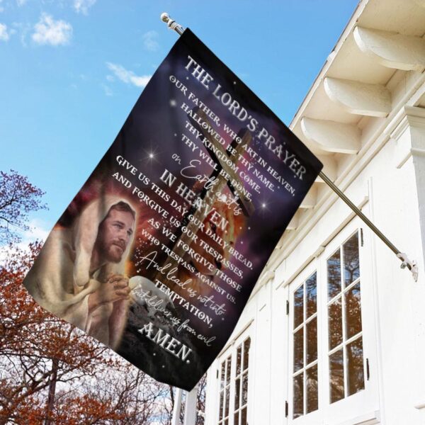 Jesus House Flag: Our Father Who Art in Heaven Amen Garden Flag