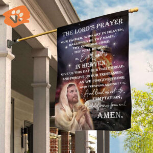 2025 Jesus House Flag: The Lord s Prayer Our Father Who In Heaven Amen Garden Flag
