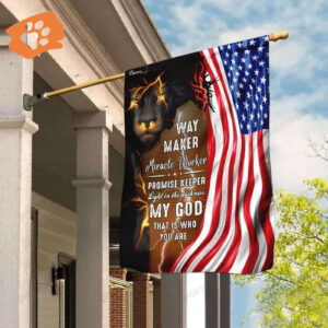 2025 Jesus House Flags: Black Lion Way Maker Miracle Worker Christian Flags