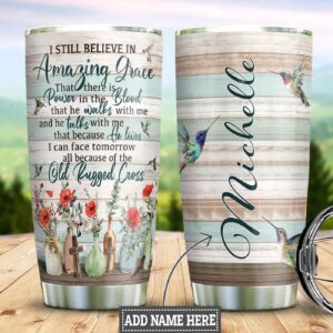 Jesus Hummingbird Personalized Stainless Steel Tumbler - Jesus Lover Men Women