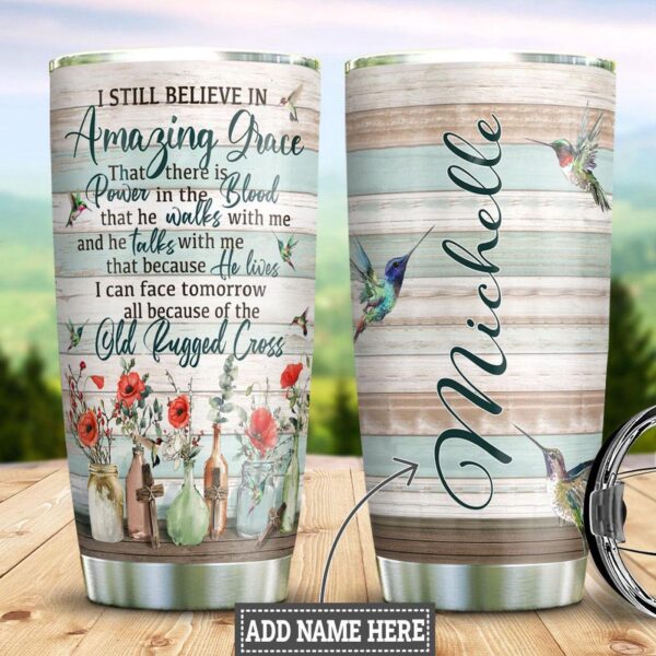 Jesus Hummingbird Personalized Stainless Steel Tumbler – Jesus Lover Men Women