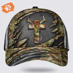 Jesus Hunting Fishing Camo Baseball Cap Hat  Trucker Classic Hats Gift